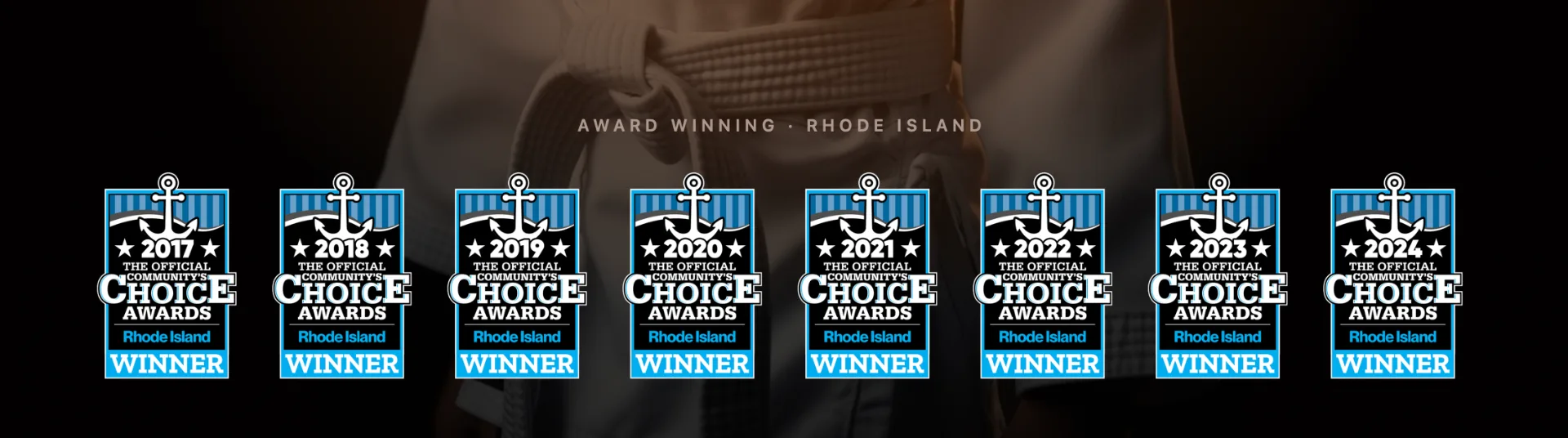 Award Winning · Rhode Island — Community's Choice Awards Winner 2017 through 2024